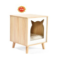 Big Sale Cat Wooden Furniture Casas de gato com cama de gato removível